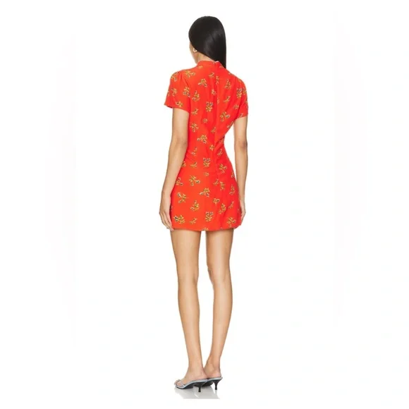 Floral Red Mini Dress - Picture 3 of 6